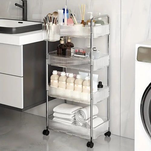 product_image_name-Generic-Multi-Purpose Steel Trolley Shelves - 4 Layers Rolling Cart-1