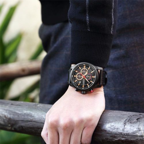 product_image_name-Curren-8291 Luxury Brand Men Sport Quartz Watch Male Leather Business Wristwatch-6