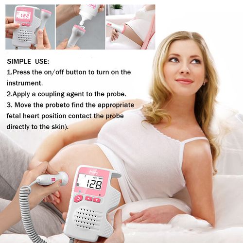 Fetal Heart Doppler LCD Pocket Prenatal Baby Sound Monitor