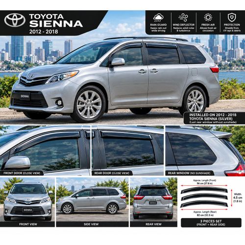 Generic Classic Premium Sunshade For Toyota Sienna 2011 - 2018 Models - image 2