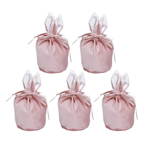 Visland 5PCS Satin Gift Bags, Jewelry Bags, Drawstring Pouch