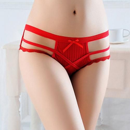 Fashion Hot Sexy Panties Women Low-waist Solid Female Underwear Cross Strap  Briefs