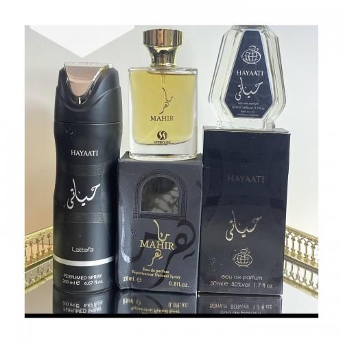 product_image_name-MOUSUF-Mahir EDP Perfume Natural Spray 25ml And Hayaati 50ml With Hayaati Body Spray-1