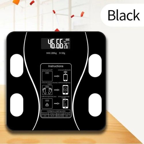 Generic Bluetooth Smart Bathroom Scale Digital Body Fat Weight Scale BMI Analyzer Rechargeable Tempered Glass 180KG - image 2