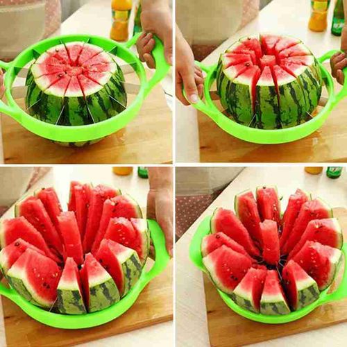 Generic (A)Watermelon Cutter Cutting Tools Steel Fruit Slicer Fruit Melon  Cantaloupe Cutter Muti-function Cutter Kitchen Accessor WEF