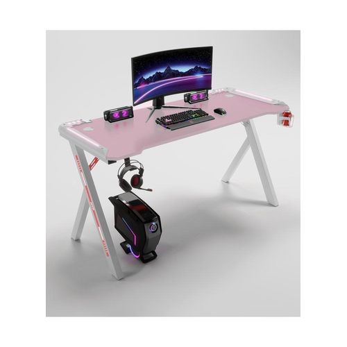 product_image_name-Generic-Modern Y Shaped RGB Led Lights Gaming Table 1.2Mtr (Pink)-2