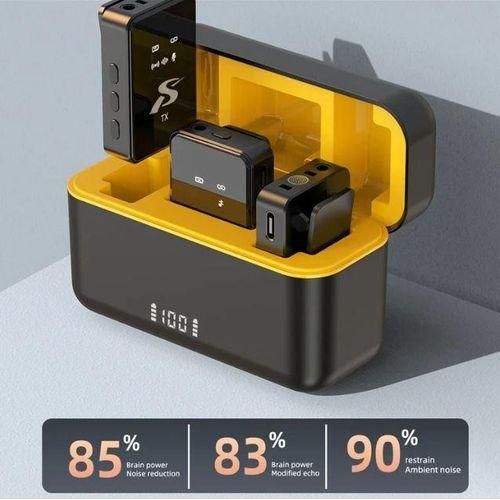 product_image_name-Generic-High Quality SX12 Wireless Lavalier Clip-On Microphone (1 Receiver+2 Microphones+1 Charging Bin) for Professional Content Creators-2