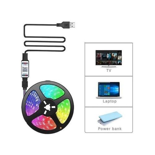 product_image_name-Generic-20M RGB Bluetooth Control LED Strip Lights 12V USB Color Changing TV PC Back Light-5
