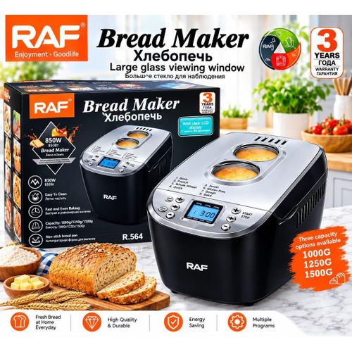 RAF  3-in-1 Automatic Bread Maker (handles dough kneading, fermenting, and baking).