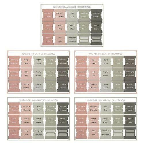 Generic 5 Sheet Bible Index Label Sticker Bookmark Easy Read Bible Book ...