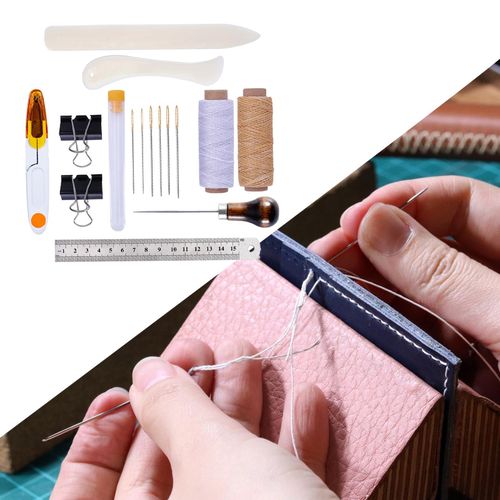 1Set Leather Working Tools Stitching Kit With Waxed Thread