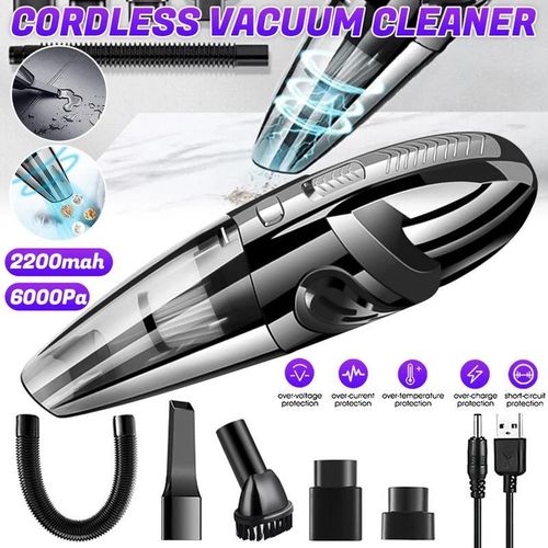product_image_name-Generic-Wireless Handheld Vacuum Cleaner USB Charging Car Vacuum Cleaner Portable Wet&Dry Handheld strong Suction Cor dless 12000pa-1