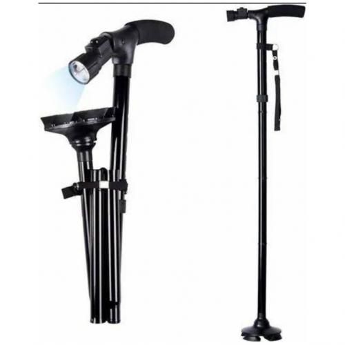 product_image_name-Fashion-Sturdy Adjustable Walking Stick With Torch Light-1