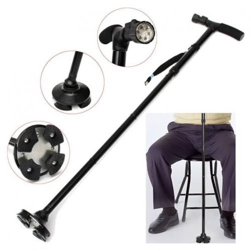 product_image_name-Fashion-Sturdy Adjustable Walking Stick With Torch Light-2