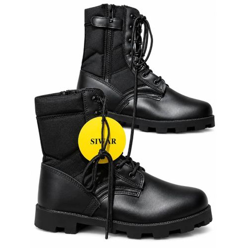 Generic Tactical Combat Boots / Military-Style Lace-Up Boots - image 2