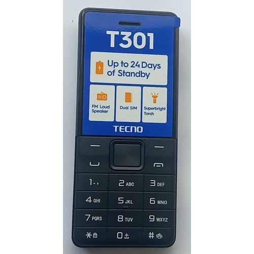 product_image_name-Tecno-T301, Dual Sim, & Torch Light, 1150mAH,  FM Radio,  - Black-1