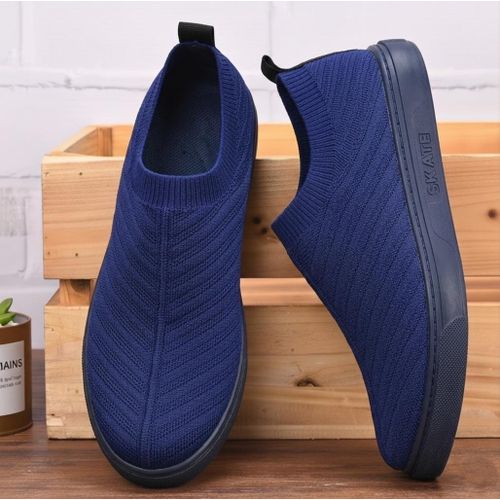 Fashion Dukes Lightweight Grip Slip On Sneakers- Blue
