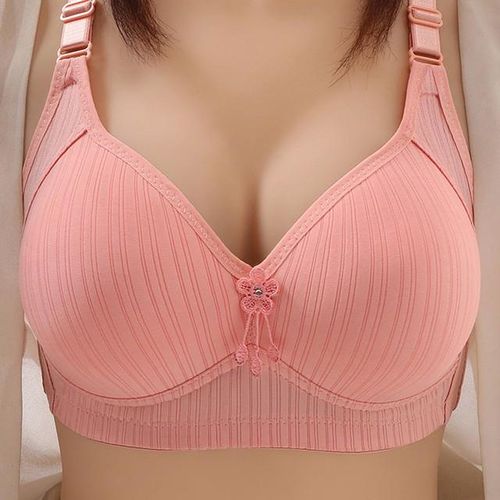 EHQJNJ Wireless Bra Middle Aged and Elderly Womens Large Size underwear  without Steel Ring Comfortable Bra Sports Bras for Women Large Bust  Adjustable 