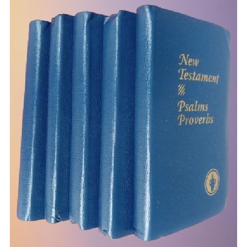 product_image_name-Generic-Pocket New Testament With Psalms & Proverbs ( Blue Hardcover)- Pack Of 5-4