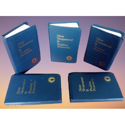 product_image_name-Generic-Pocket New Testament With Psalms & Proverbs ( Blue Hardcover)- Pack Of 5-5