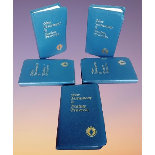 product_image_name-Generic-Pocket New Testament With Psalms & Proverbs ( Blue Hardcover)- Pack Of 5-6