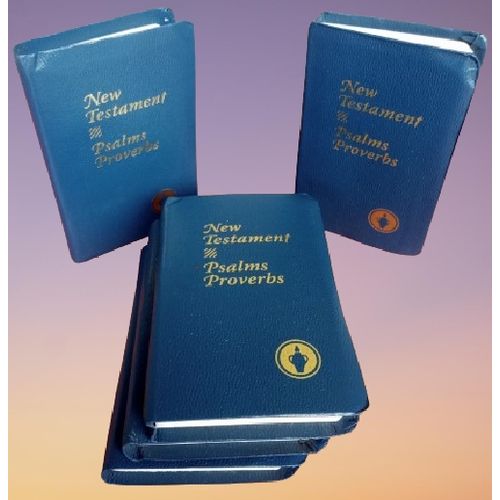 product_image_name-Generic-Pocket New Testament With Psalms & Proverbs ( Blue Hardcover)- Pack Of 5-7