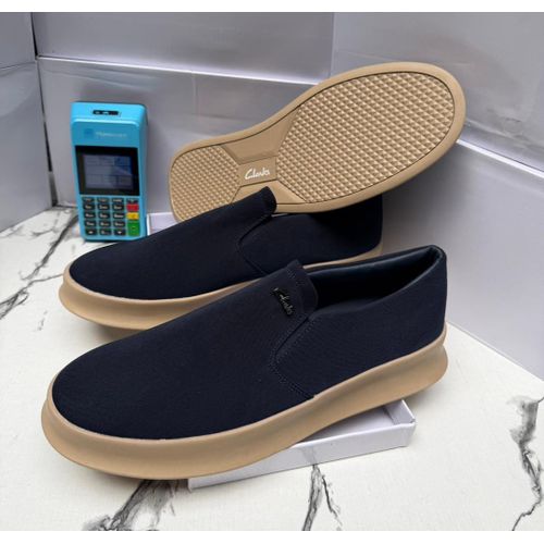 Clarks  Men’s FlexStep Breathable Mesh Slip-On Sneakers – Navy-Blue (DD311N) - image 2