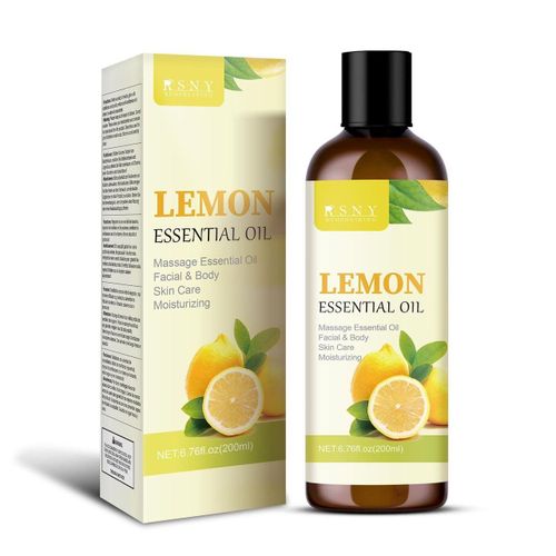 product_image_name-Generic-Lemon Essential Oil, Lemon Radiance Massage Oil For Body Massage & Facial Firming, Toning & Moisturizing, Rejuvenate, Hydrating Skin - Massage Body Oil Brightening & Facial Anti-Aging Oil - 200ml-1
