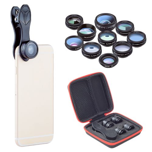apexel 10 in 1 cell phone camera lens kit