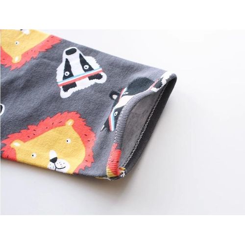 product_image_name-Fashion-Kids' Pure Cotton Pajamas for Girls and Boys, Fat Children Spring and Autumn Children's Dress, Pure Cotton Long Sleeve Long Skirt, Loose Home Dress-6