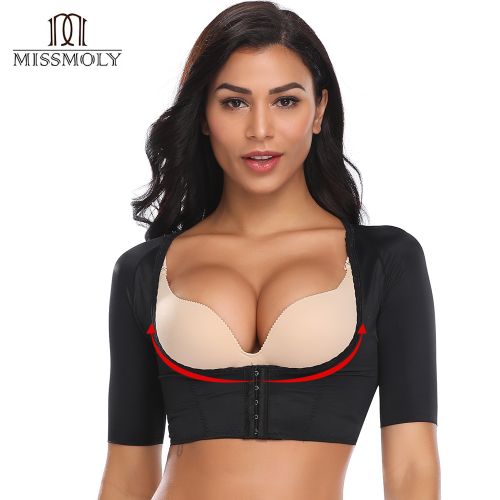 Fashion Women Back Arm Body Shoulder Corrector Slimming Arm Shapewear Short  Sleeve Sexy Crop Tops Control Shapewear