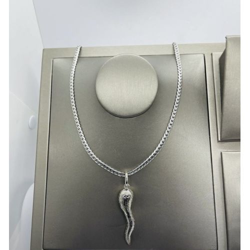 product_image_name-Fashion-Silver Steel Chain With Pepper Pendant-1