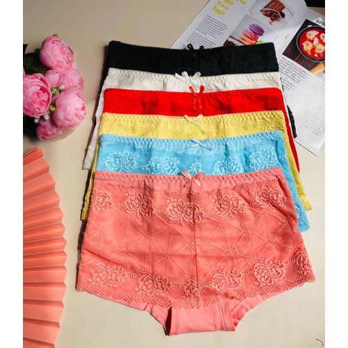 product_image_name-Fashion-Cute Lace Female Underwear Pant 4pcs-1