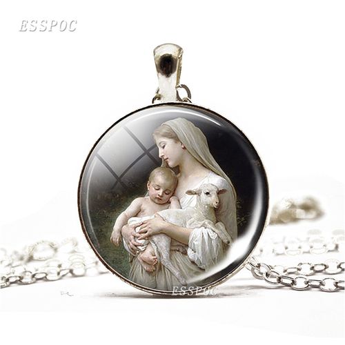 Unisex Stainless Steel Virgin Mary Medallion Pendant Necklace for Men or  Women - Walmart.com