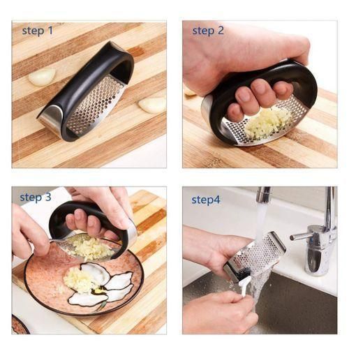 Generic New Stainless Kitchen Garlic Press Crusher Chopper - image 4