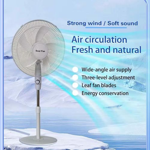 Generic 16inches Electric Rechargeable Fan With Solar Panel - image 4