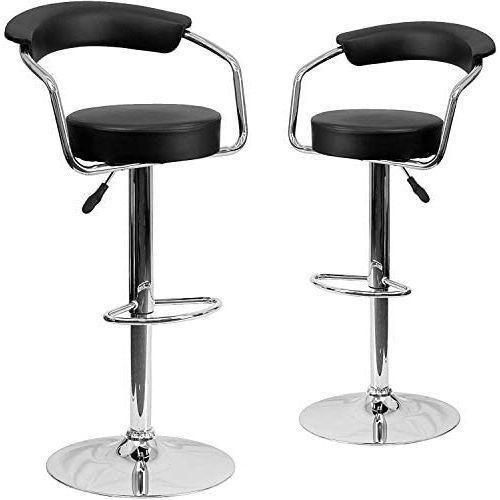Generic Adjustable 360° Set Of 2 Bar Stool-Black