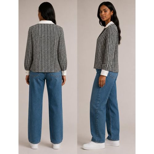 Fashion jacquard knit shirt - image 3