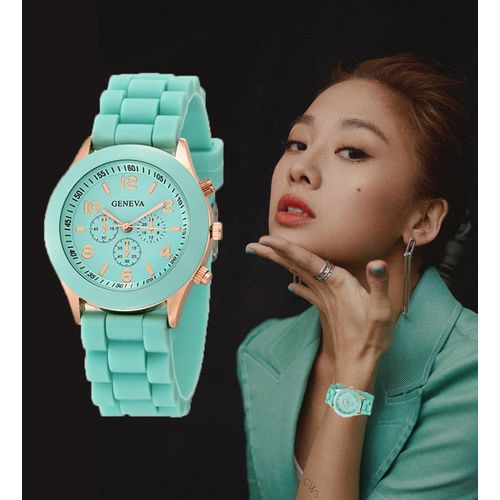 Fashion Women Watch Silicone Strap Quartz Wrist Watch Female