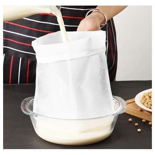 Generic REUSABLE DRAWSTRING CHEESECLOTH MESH SIEVE BAG CHEESE CLOTH