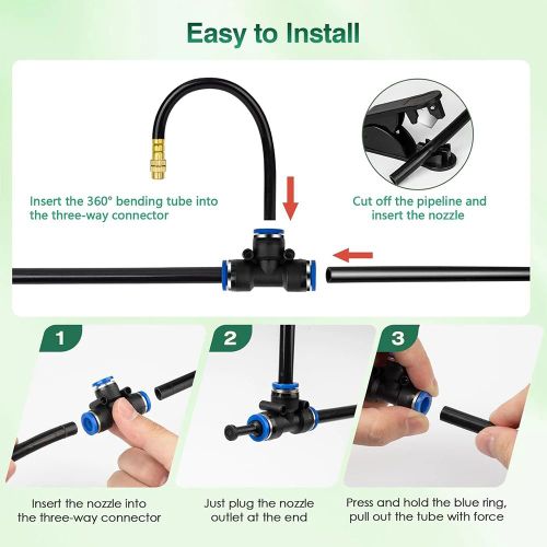 Generic 5M DIY Free Bending Universal Sprayer Kit 5/8mm Hose,Patio Misting Cooling System - image 7