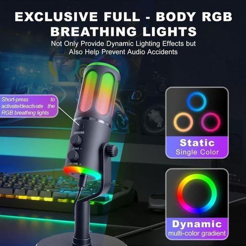 product_image_name-Generic-Content Creation Rgb Colors Changing USB/USB C Condenser Microphone for Podcast Recording, PC Computer Gaming Streaming Mic with RGB Light, Reverb Effects, Headphones Jac k, Desktop Stand, Vocal Mic for Singing YouTube PS5-3