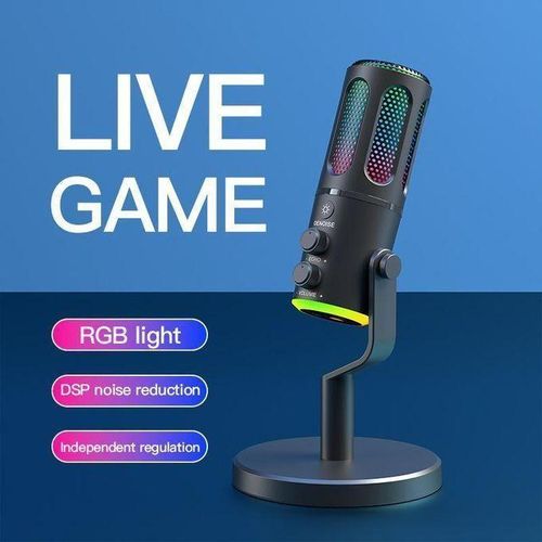 product_image_name-Generic-Content Creation Rgb Colors Changing USB/USB C Condenser Microphone for Podcast Recording, PC Computer Gaming Streaming Mic with RGB Light, Reverb Effects, Headphones Jac k, Desktop Stand, Vocal Mic for Singing YouTube PS5-5