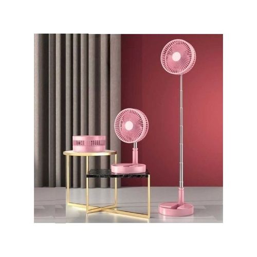 product_image_name-Generic-7200MaH Rechargeable Fan USB Folding Telescopic 7.7 Inch Max  PINK-1