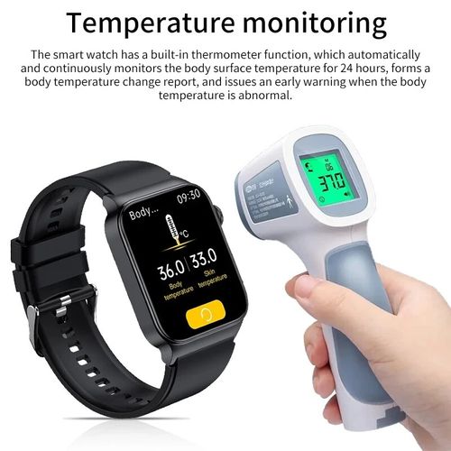 product_image_name-Generic-Blood Glucose Smart Watch ECG Monitor Blood Pressure Body Temperature Smartwatch IP68 Waterproof-2