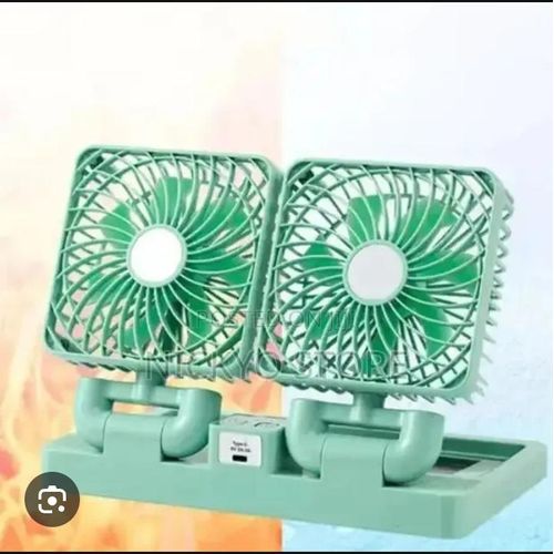 Generic Rechargeable Foldable Double-Headed Solar Mini Portable Fan - image 3