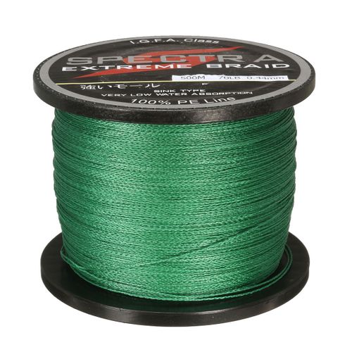 Generic Spectra Green 500M 6-300LB Super Strong Dyneema Braided Line  70LB/0.44mm 70LB/0.44mm