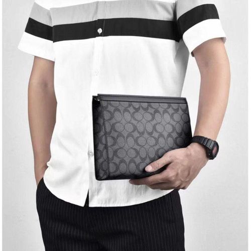 product_image_name-Fashion-New Style Men's Clutch Bag Large Capacity Business Casual PU Leather Men's Bag - Men Quality Leather Wallet Clutch Purse - 1pcs-2