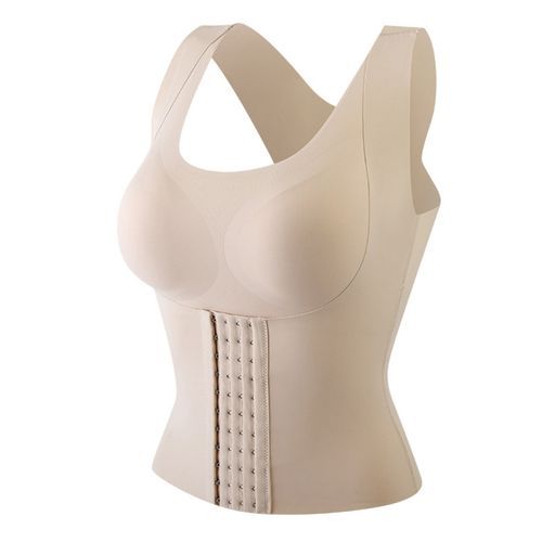 Fashion Lady 4-In-1 Seanless Front Buckle Bra Wireless Padded