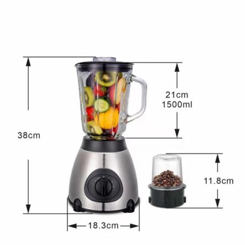 Generic 2 in-1 Ice Crusher Blender with Glass Mill Grinder - image 2